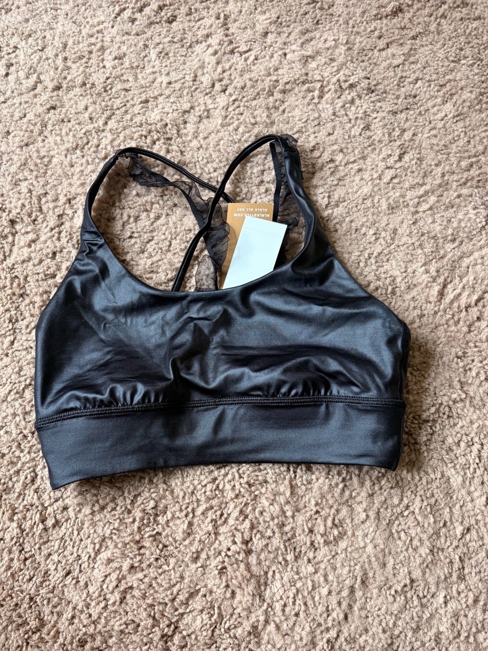 Alala Black Strappy Sports Bra
